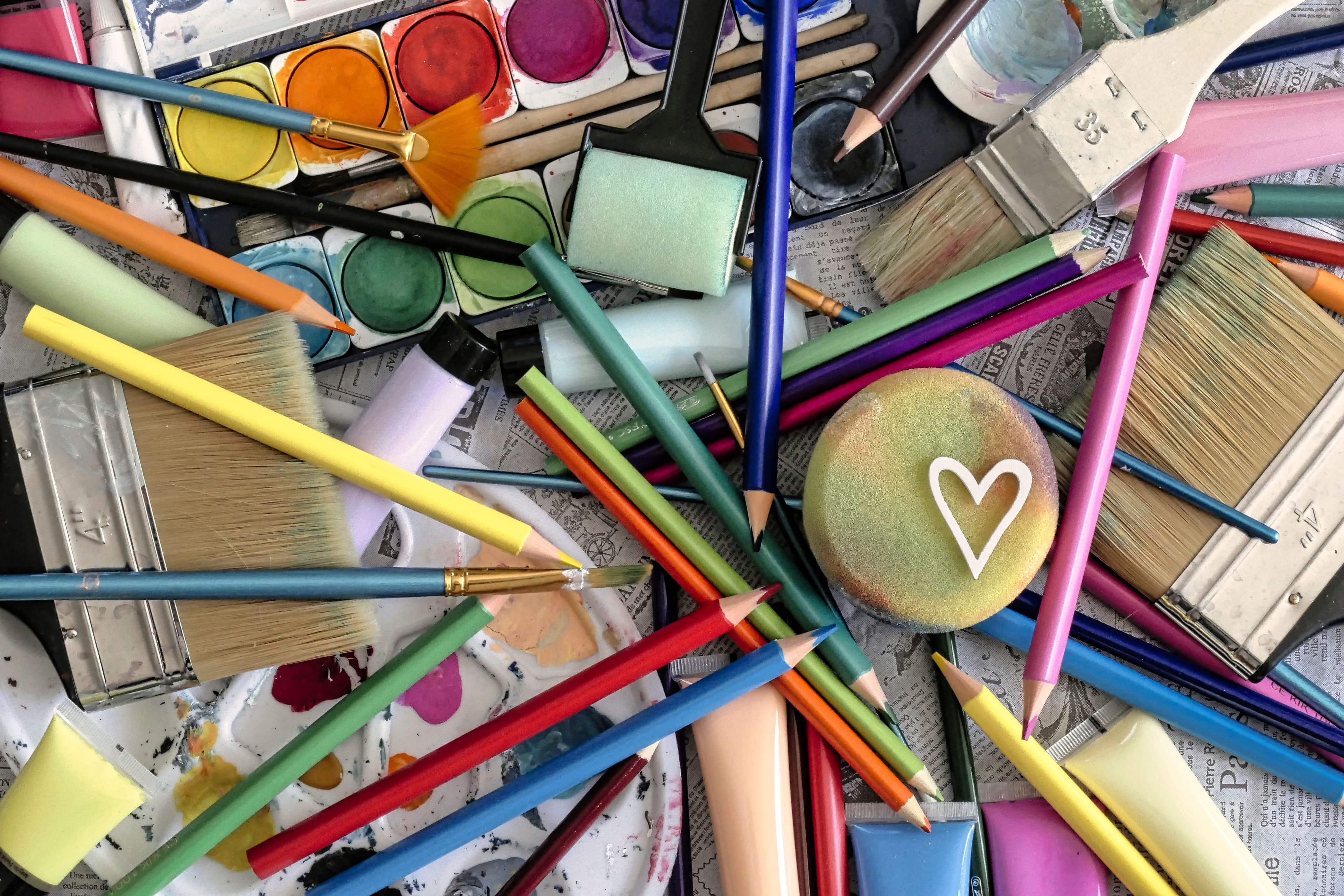 Artist craft materials and tools